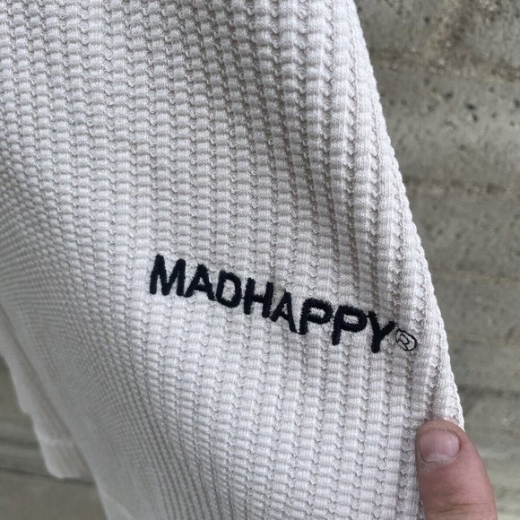 MadHappy Women Crewneck Ribbed Sweater Long Sleeve Pullover Knit Ivory SMALL NEW - Picture 5 of 7